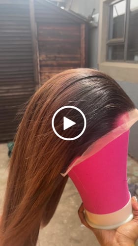 Customer video review of Vietnamese Super Double Drawn Bone Straight Ombre Chocolate Brown Closure