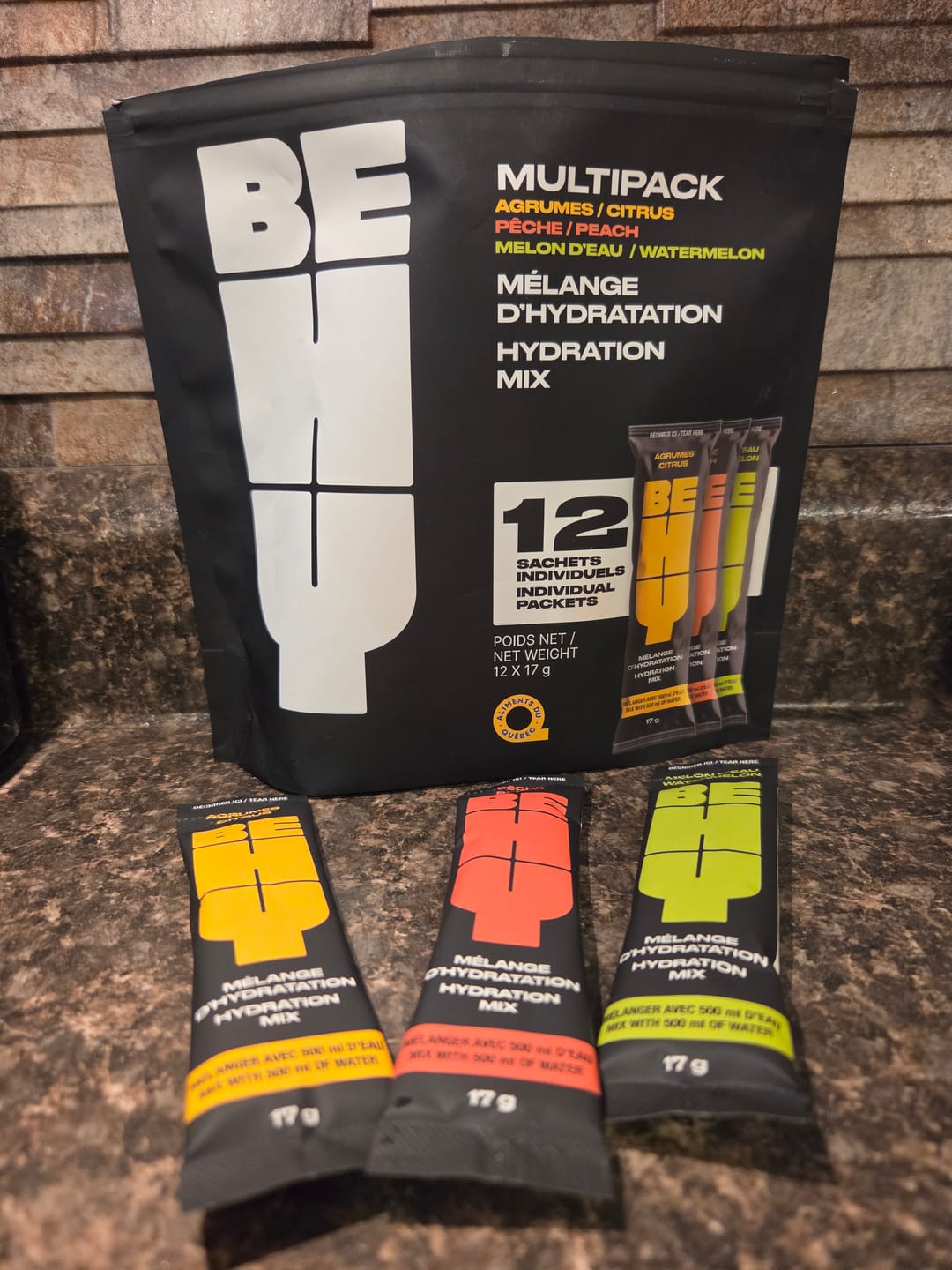 Customer photo review of BEHY - Boisson d'hydratation - Paquet Mixte - 17g (12x)