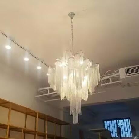 Customer photo review of Nickel-Plated Chain Chandelier, Gold, Silver or Black, 40–160 cm