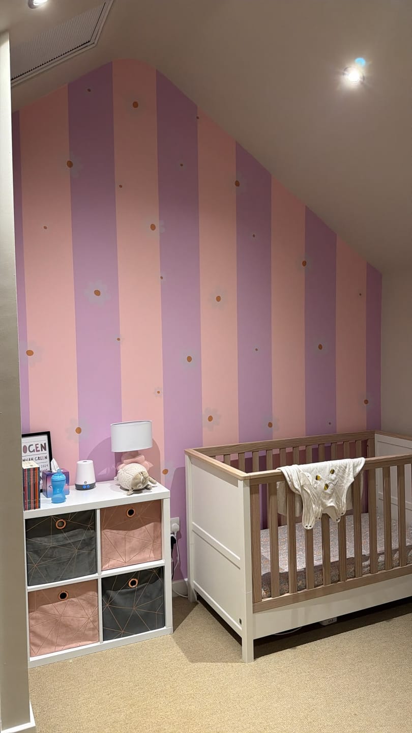 Customer photo review of White Daisy Wall Decals