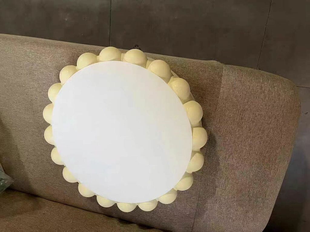 Customer photo review of Round Resin Ceiling Light, Acrylic Diffuser, 44 cm