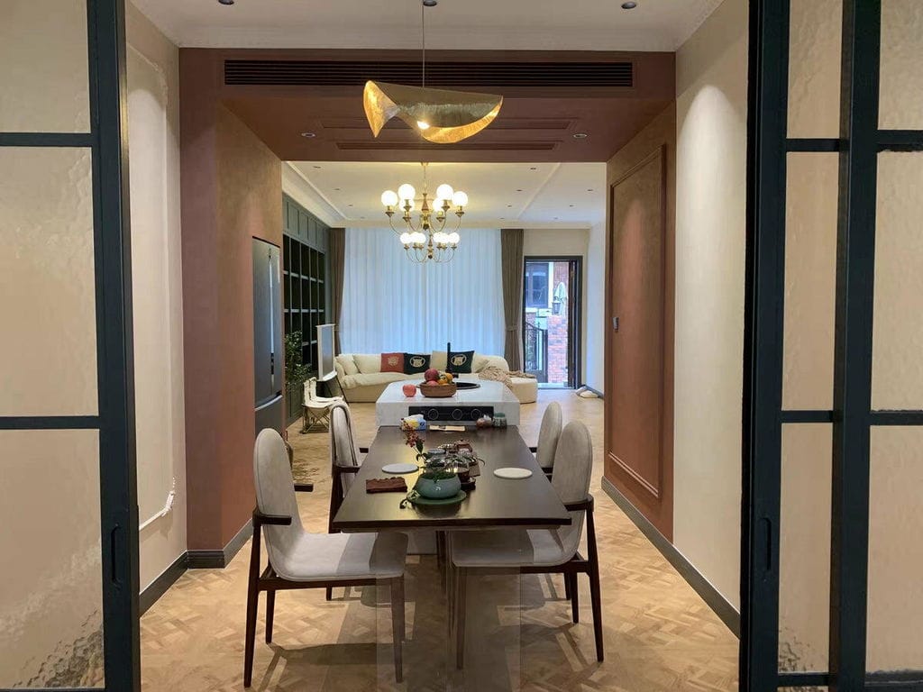 Customer photo review of Hammered Brass Pendant Light, Curved Shade, 1.5 m Cable