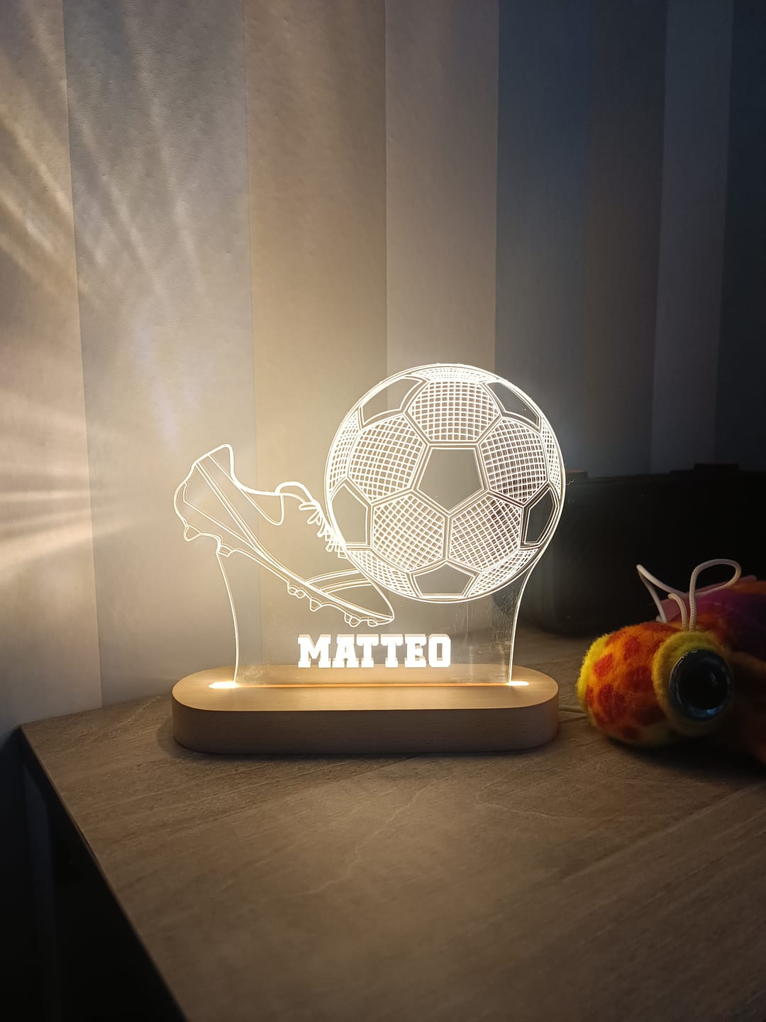 Customer photo review of 3d fußball nachtlicht