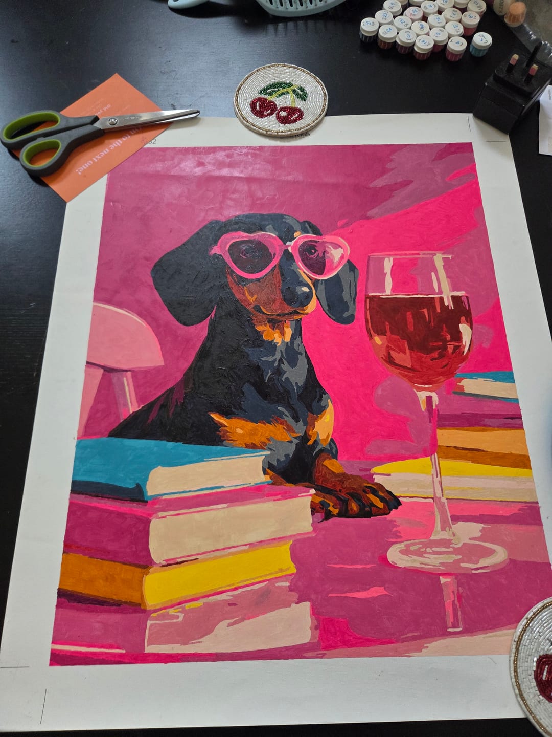 Customer photo review of Happy hour | Paint by Number