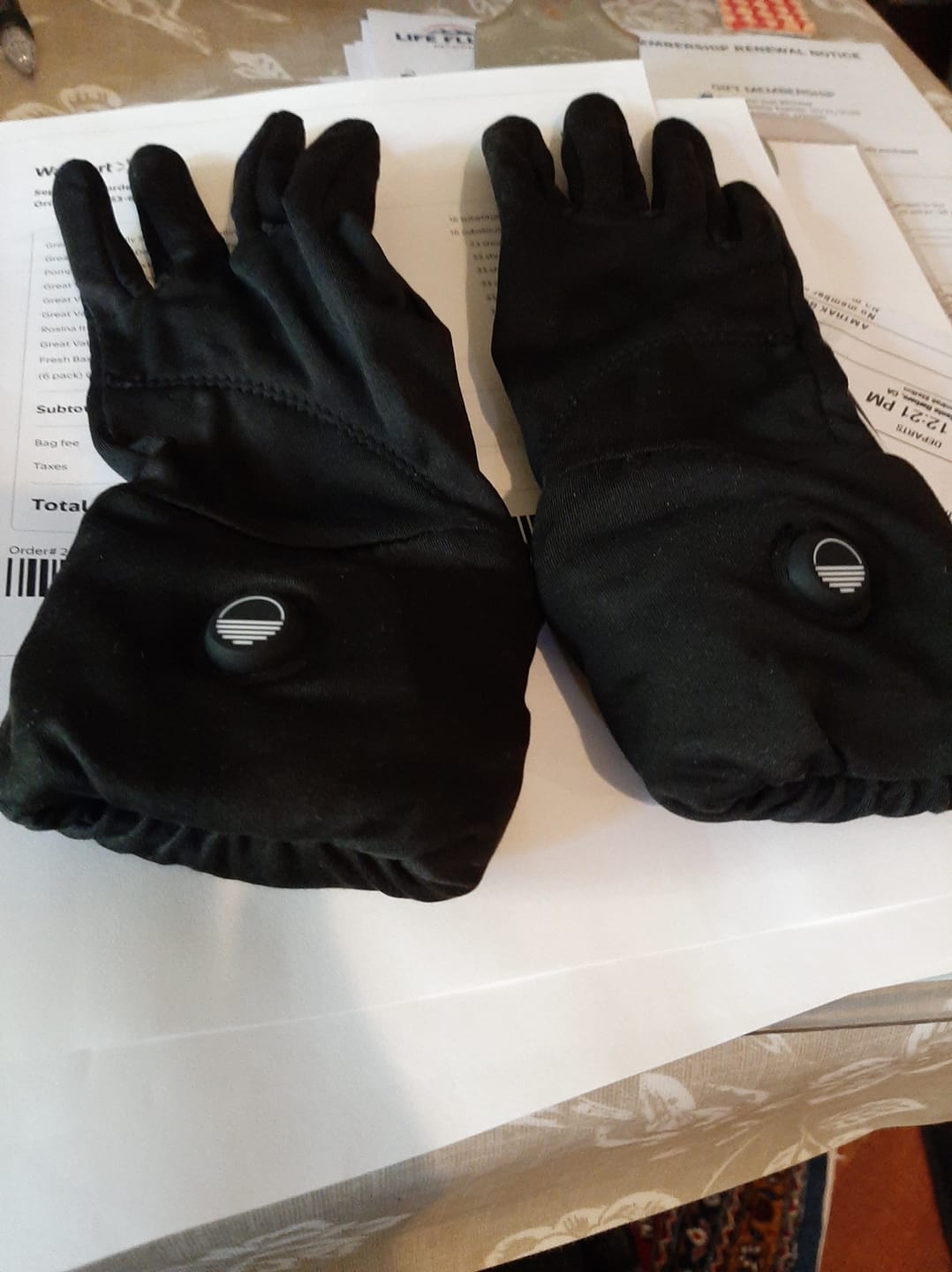Customer photo review of Toasty Touch® Ultra Thin Heated Gloves