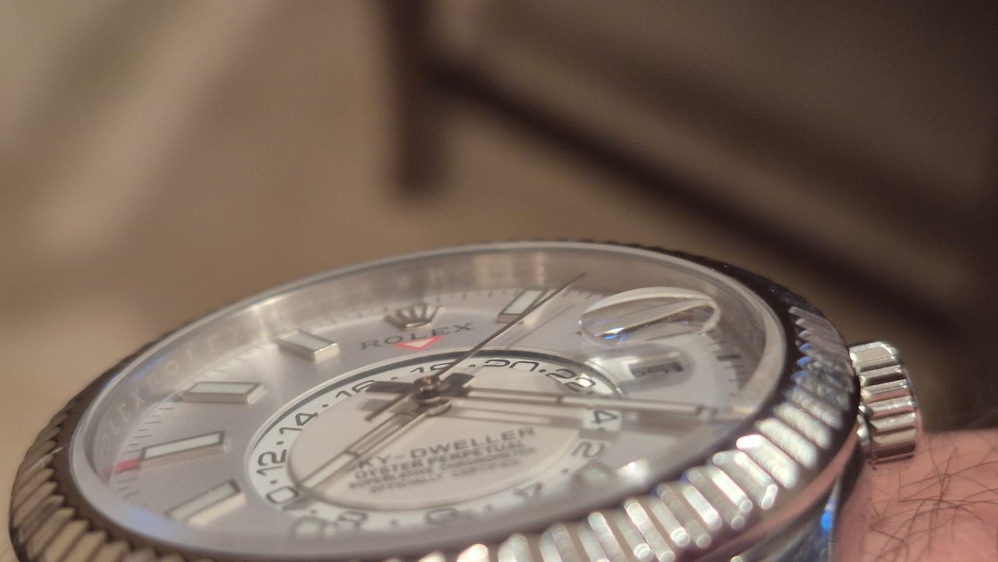 Customer photo review of Sky-Dweller 42mm  Silver Dial Steel White Gold Mens Watch 326934