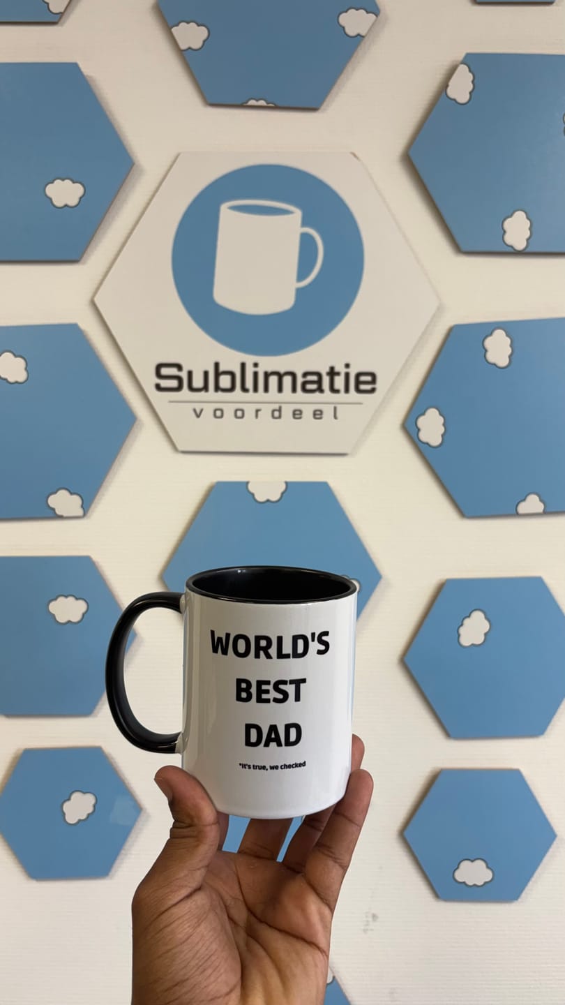 Customer photo review of 330ml (11oz) Duo Color Mok zwart voor sublimatie