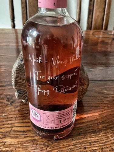 Customer photo review of Personalised Gin