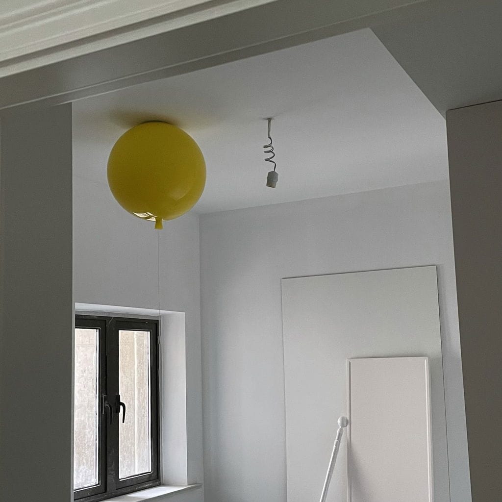 Customer photo review of Balloon Flush Mount Ceiling Light, Pull-Cord Switch, 25-35 cm