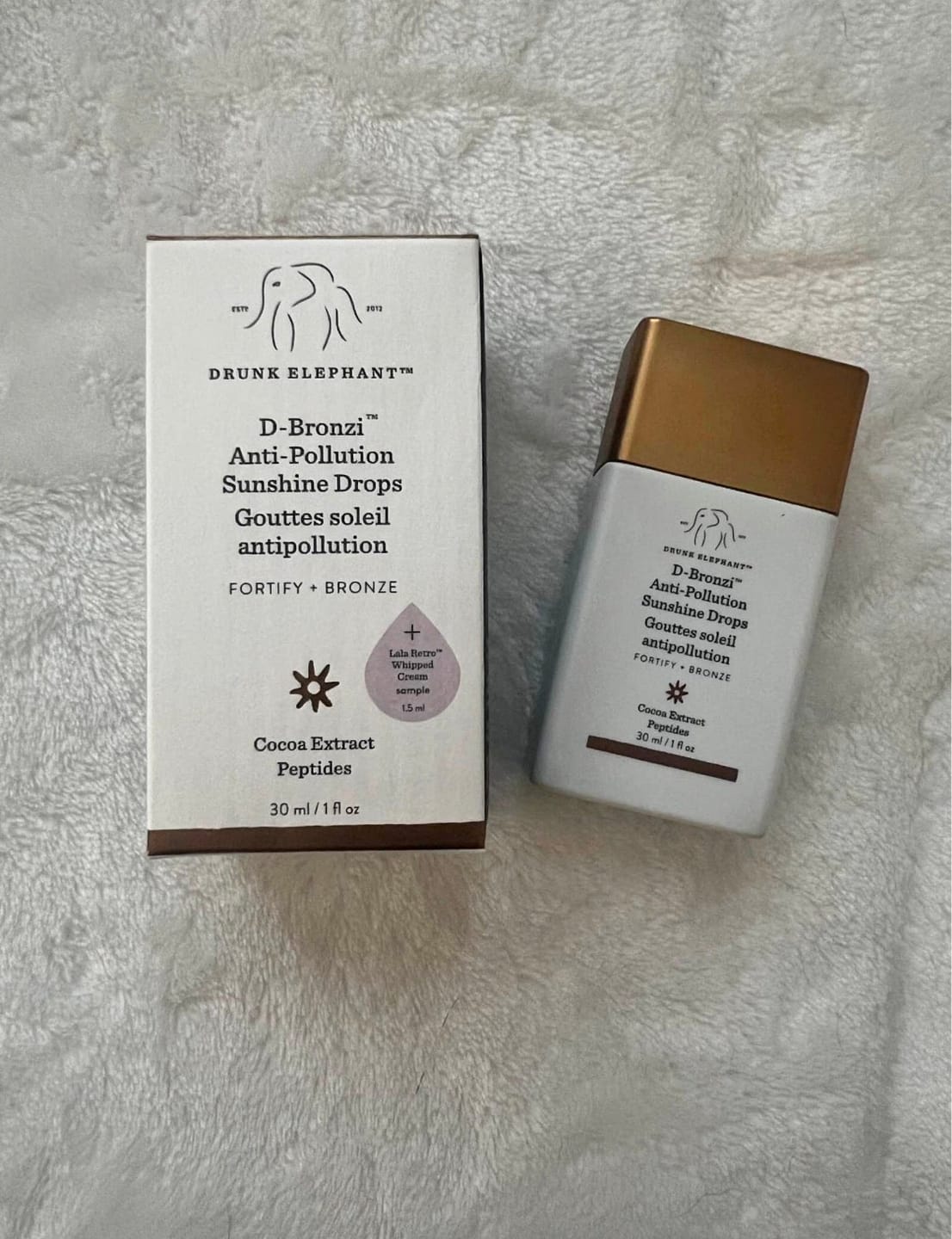 Customer photo review of Drunk Elephant D-Bronzi™ Bronzing Drops with Peptides 1 oz
