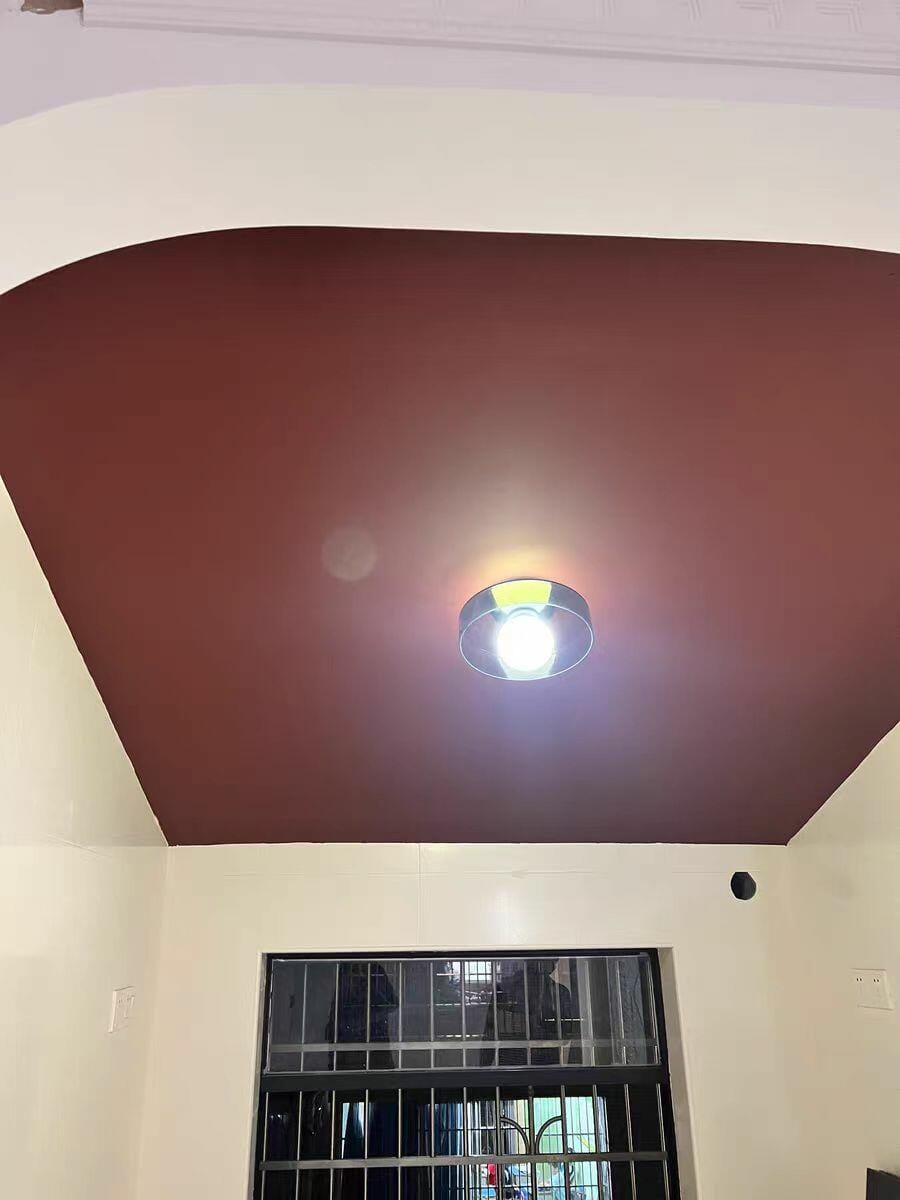 Customer photo review of Glass Flush Mount Ceiling Light, Round Metal Body, 25 cm
