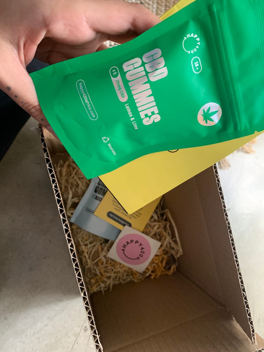 Customer photo review of CBD Gummies - Lemon & Lime