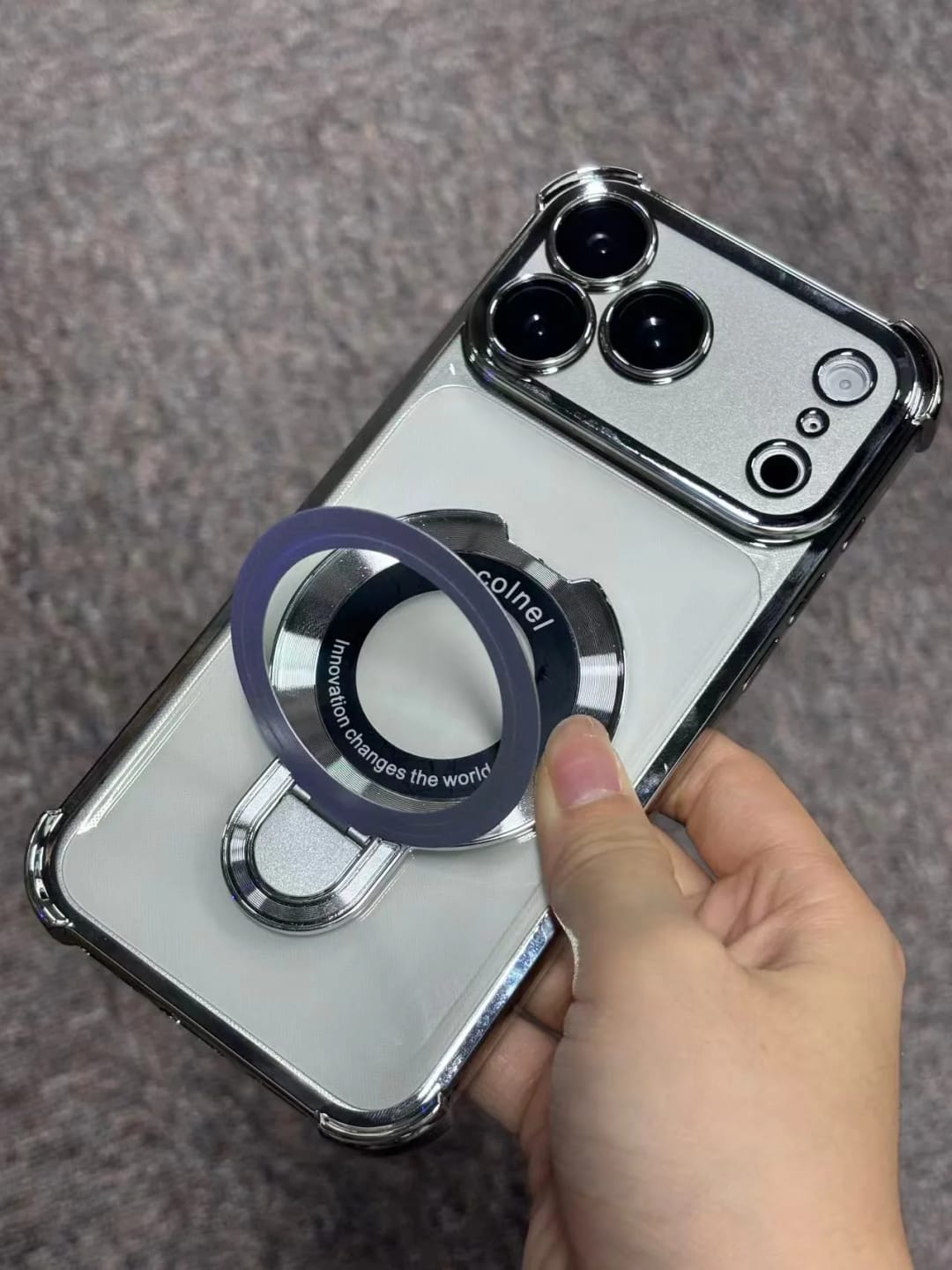 Customer photo review of Coque iPhone anti-chute à anneau invisible Airluma