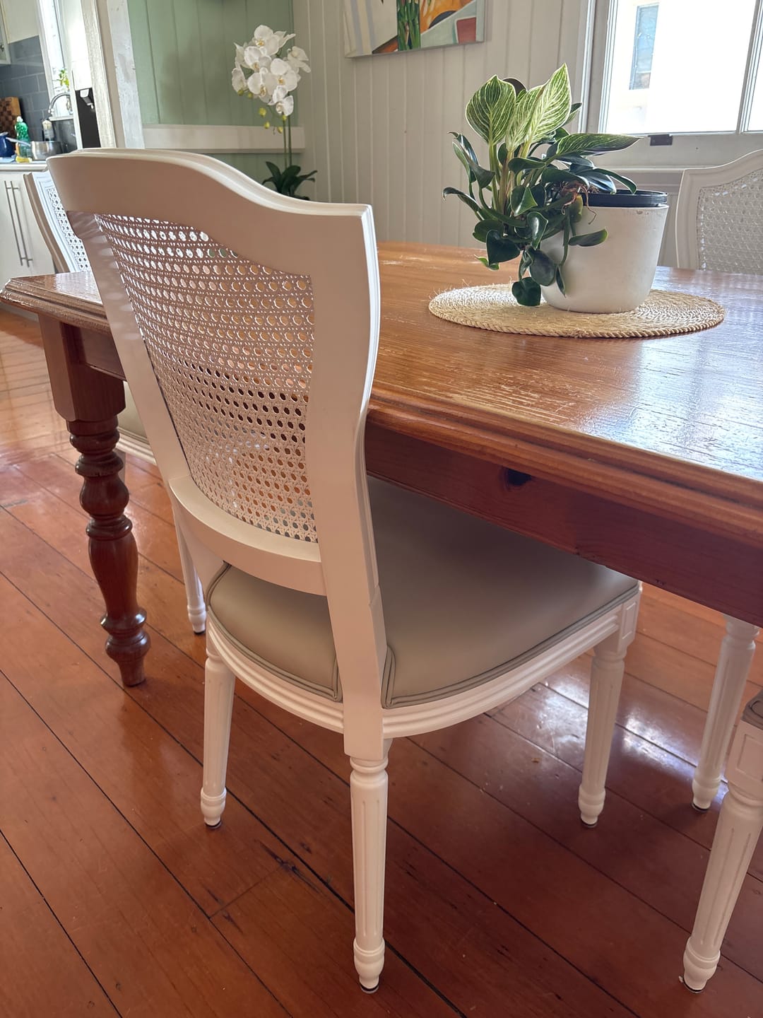 Customer photo review of April Luxury Leather Dining Chair