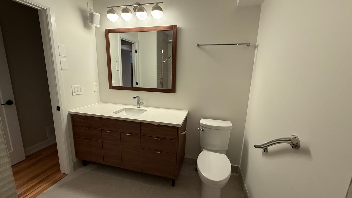 Customer photo review of Austin 60" American Black Walnut Bathroom Vanity