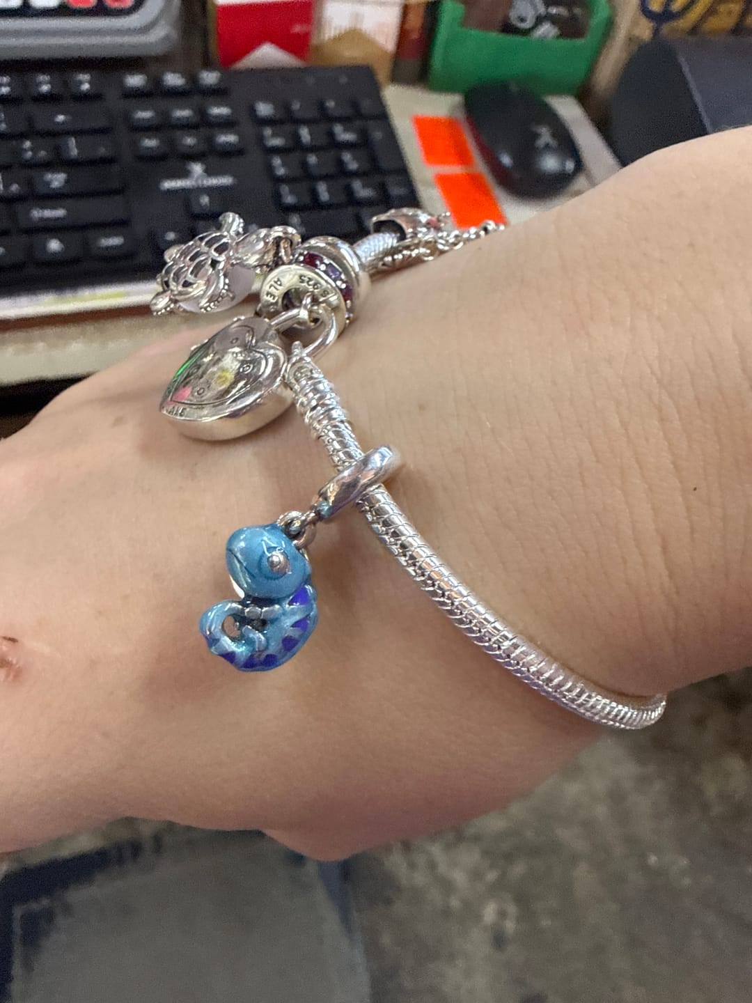 Customer photo review of CHARM PANDORA CAMALEÓN CAMBIA DE COLOR