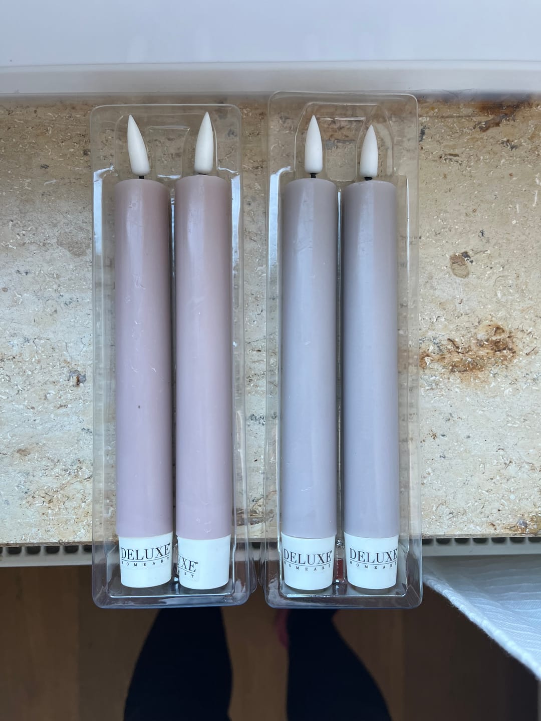 Customer photo review of LED Kronelys 2 stk, Ø 2 x 15 cm Rose