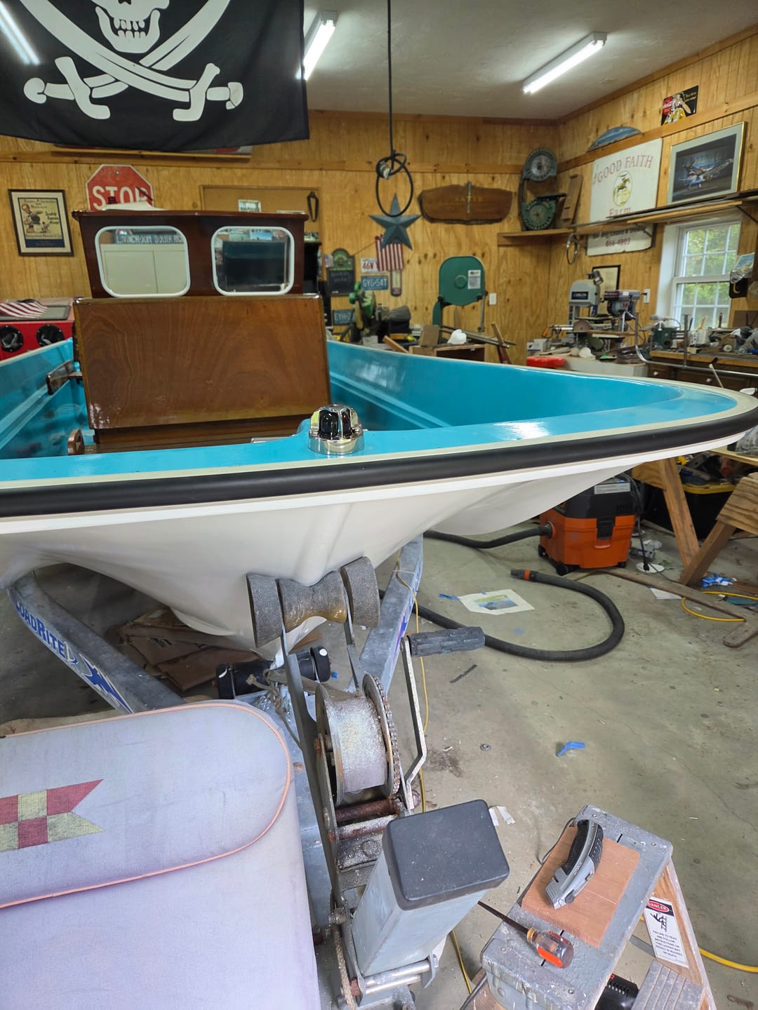 Customer photo review of Boston Whaler 3 Piece OEM Rub Rail - *Off White With Black Insert*  - Fits Classic 9' - 17'