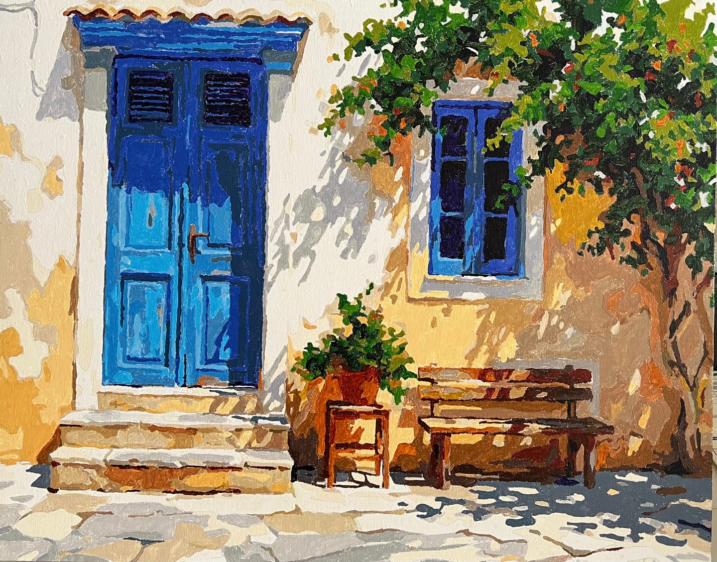 Customer photo review of Blue Doorway Scene