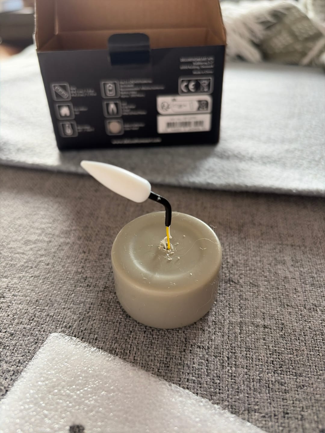Customer photo review of LED Fyrfadslys 2 stk. Sand