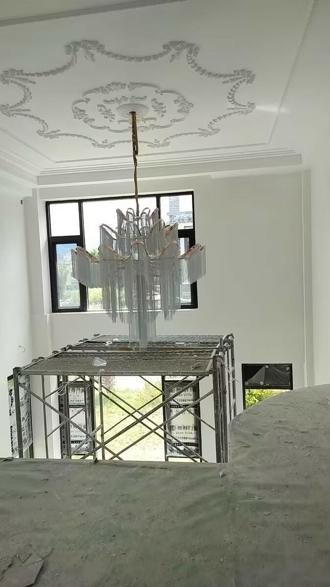 Customer photo review of Nickel-Plated Chain Chandelier, Gold, Silver or Black, 40–160 cm