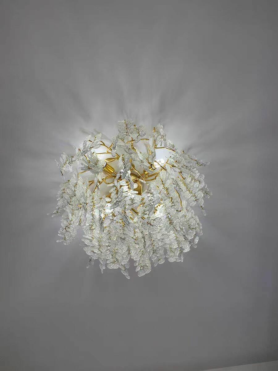 Customer photo review of Frosted Glass Disc Ceiling Light, Cast Aluminium, Gold or Silver