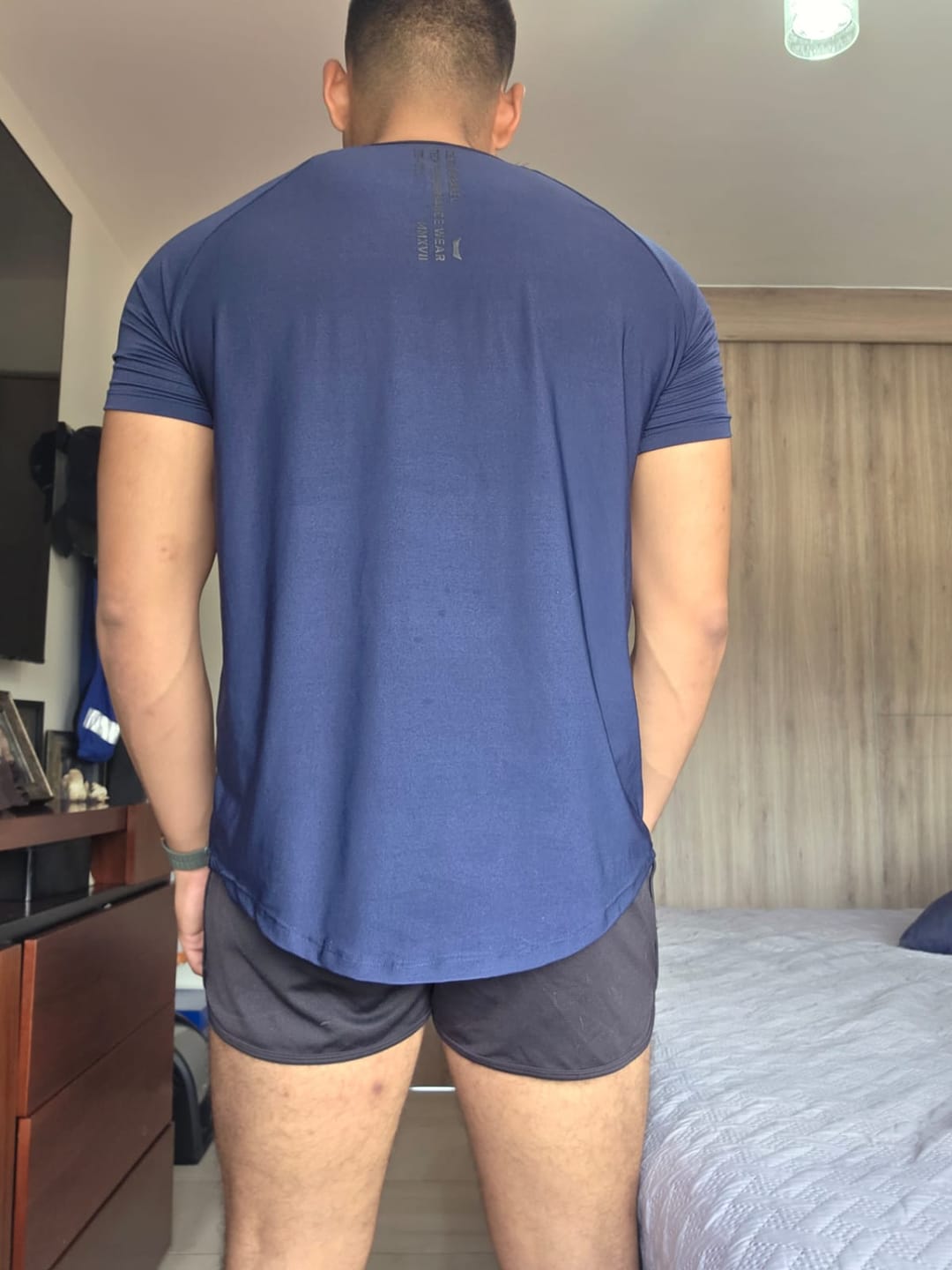 Customer photo review of Training Sport Tee - Navy Blue