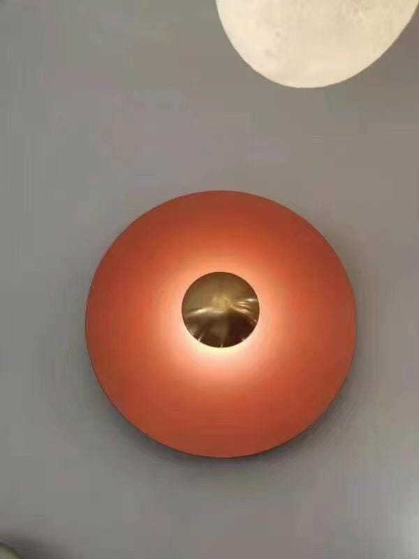 Customer photo review of Reflective Disc Wall Light, Copper or Chrome, 30 to 60 cm