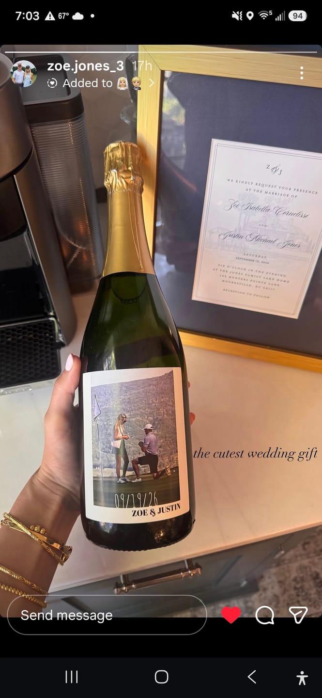 Customer photo review of Personalized Tall Wine Label (Single)