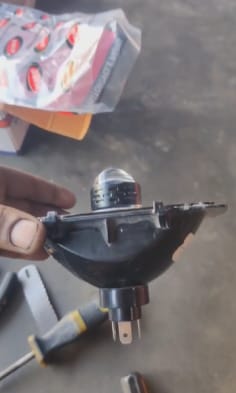 Customer photo review of 1pc Super Beam H4 Mini Projector Lens Bulb Bikes