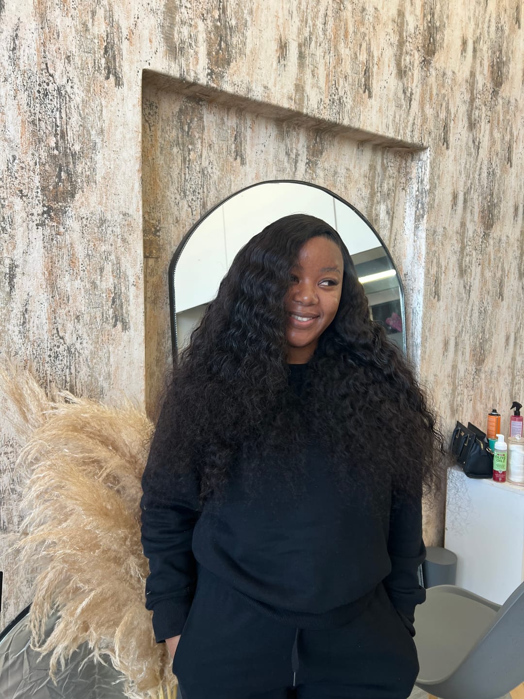 Customer photo review of 13a Kemi curls  : Deep Curl and Jerry Curl Full Frontal Wigs