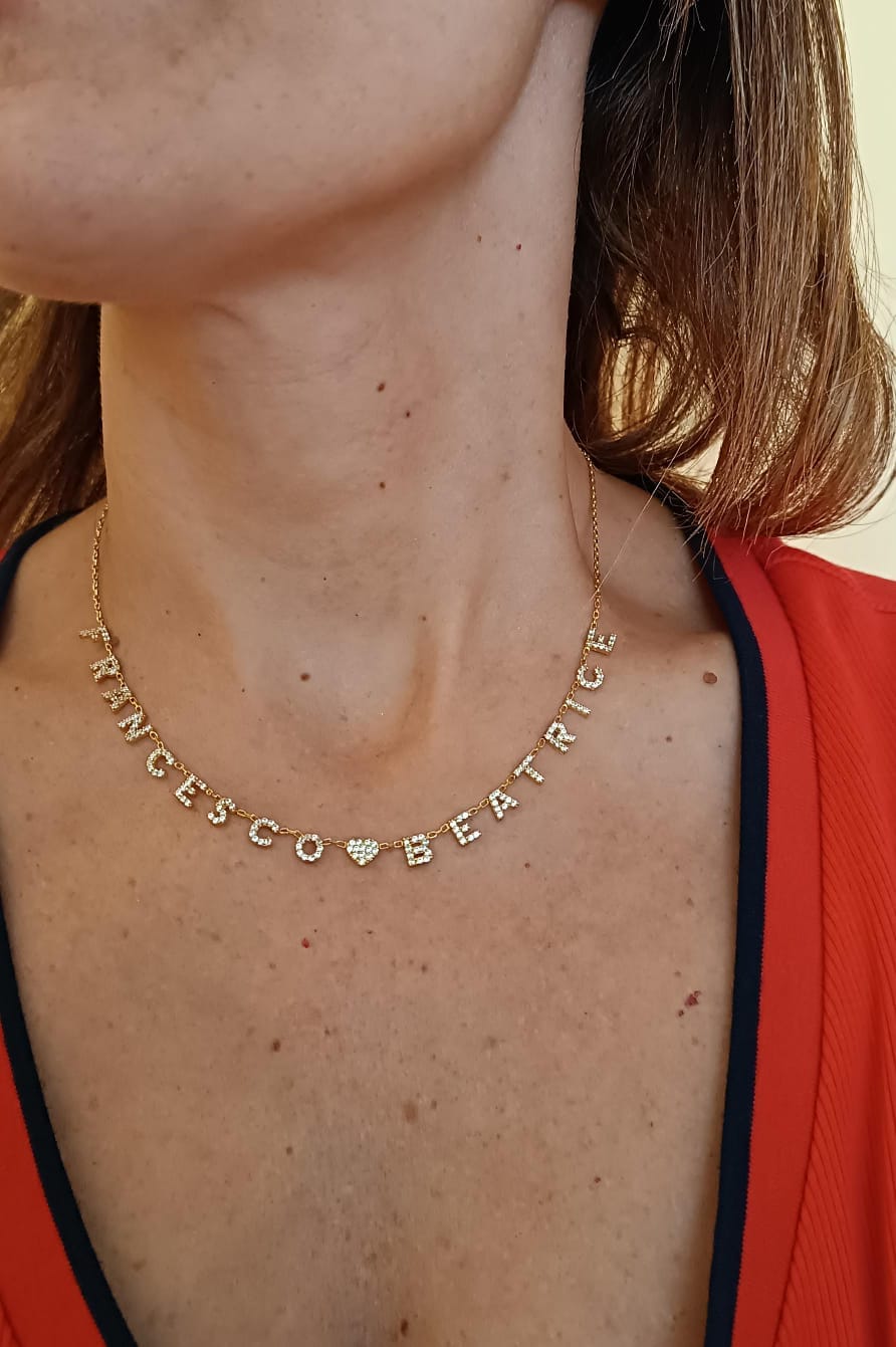 Customer photo review of Collana MINI LETTERS BRIGHT