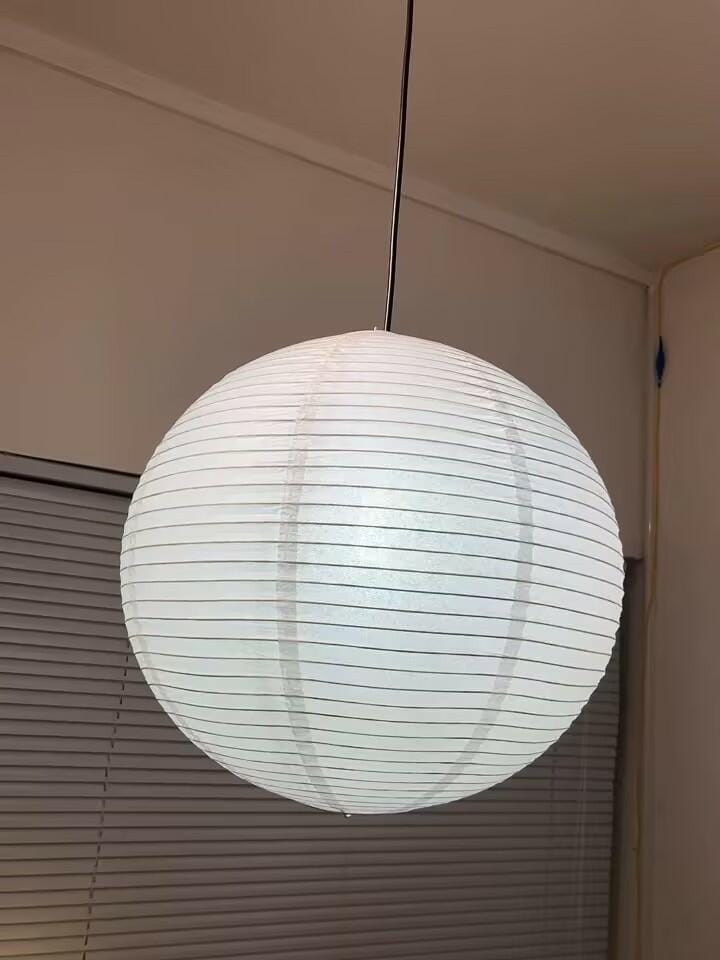 Customer photo review of Black Cord Paper Pendant Light, Mulberry Paper Lantern, 40 cm