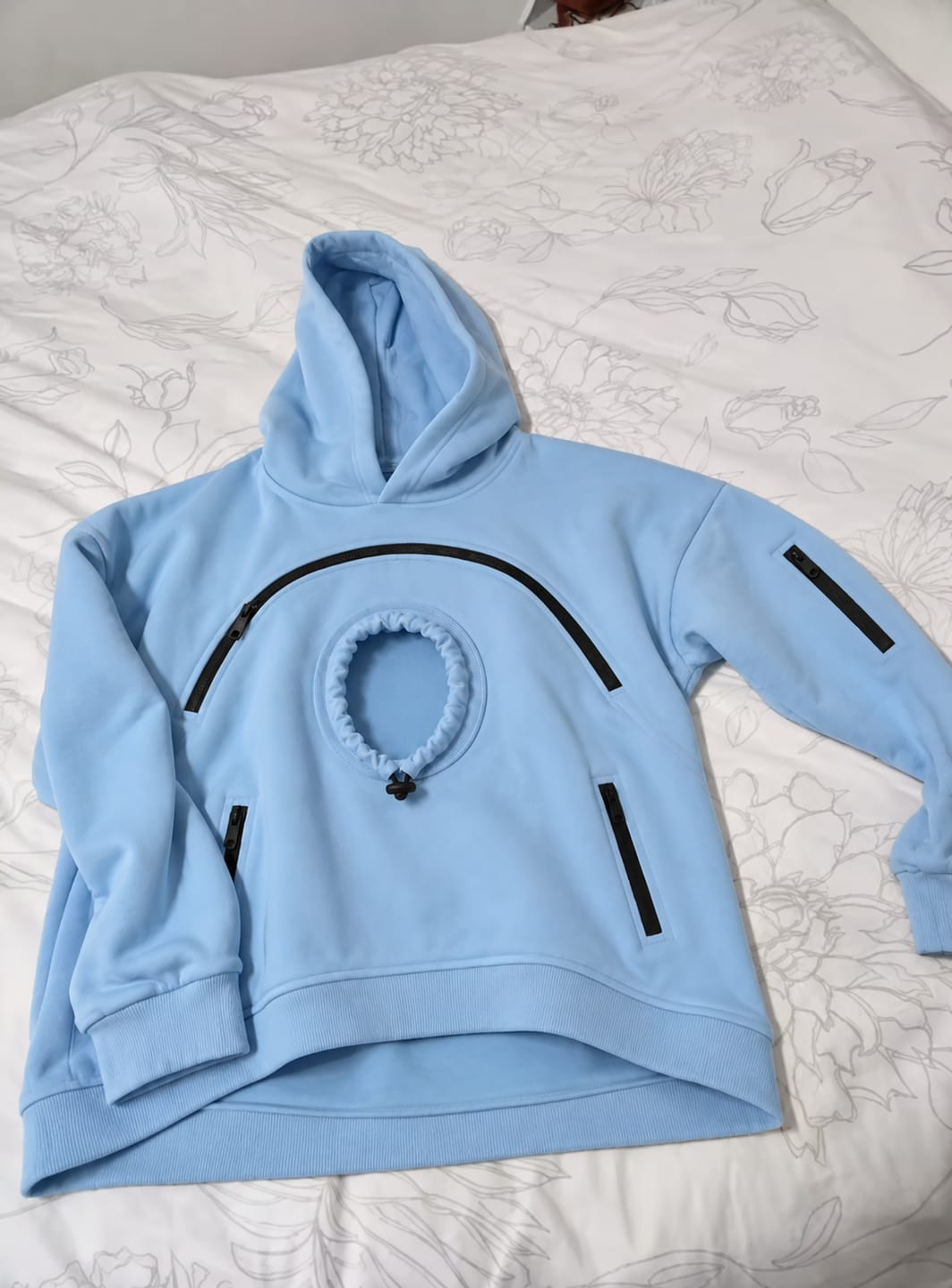 Customer photo review of Pet Pouch Hoodie