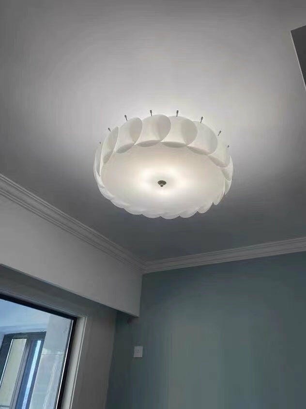 Customer photo review of Copper Frame Ceiling Light with Glass Disks, Single Light