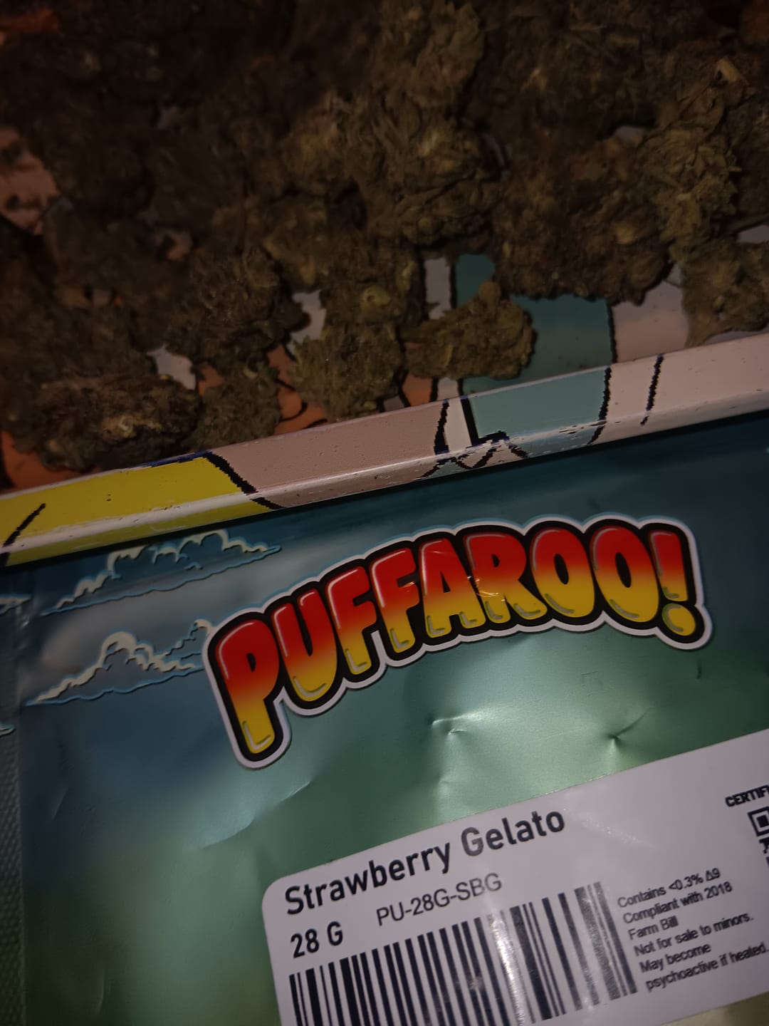 Customer photo review of Puffaroo - Strawberry Gelato - 28 Grams - Hybrid