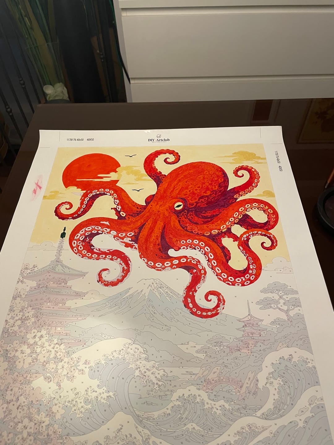 Customer photo review of Kaiju Vibes | Paint by Number