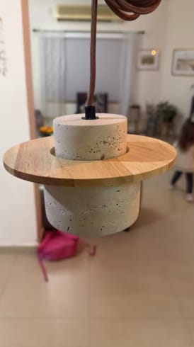 Customer photo review of The Sorrento | Travertine Pendant Light