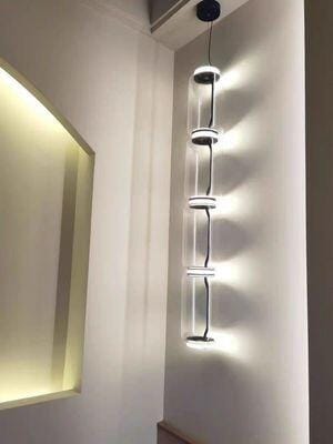 Customer photo review of Clear Glass Cylinder Pendant Light, Integrated LED, 36 cm