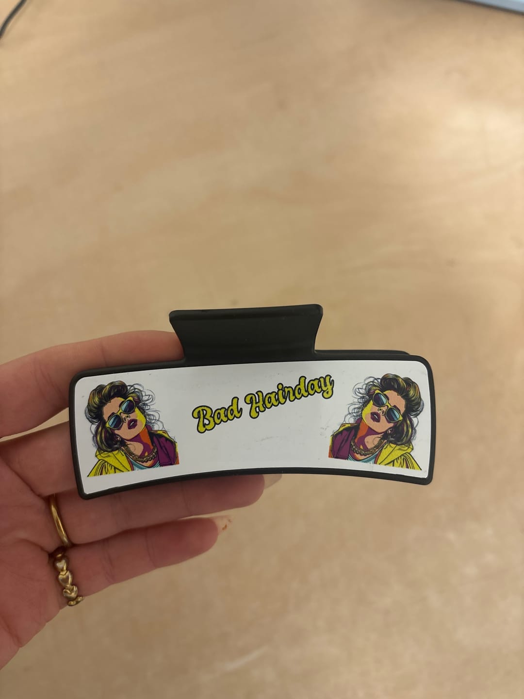 Customer photo review of Sublimatie Haarklem – Personaliseerbare Haarklem voor Bedrukking