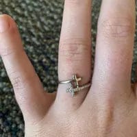 Customer photo review of Wrapped Twin Cross Ring