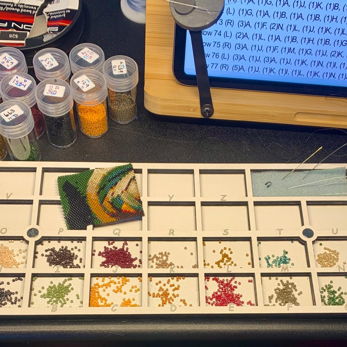Customer photo review of FULL ALPHABET Bead Organizer for seed beads