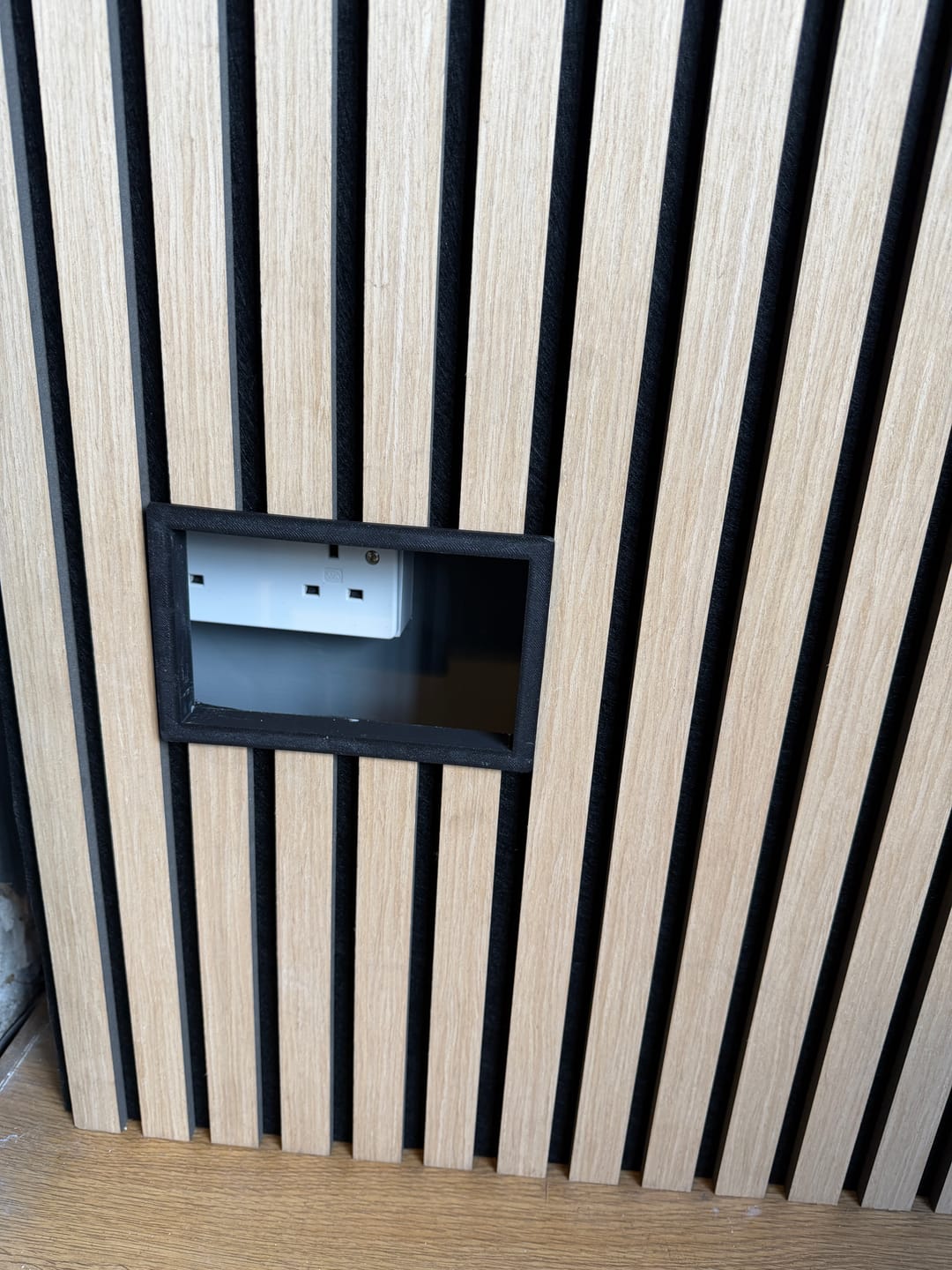 Customer photo review of Acoustic Slat Wall Panels Wooden Decorative Wall Panels Natural Oak Premium 2.4m x 0.6m