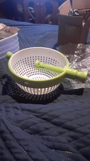 Customer photo review of SpinLeaf™ 2-in-1 Salad Spinner & Colander