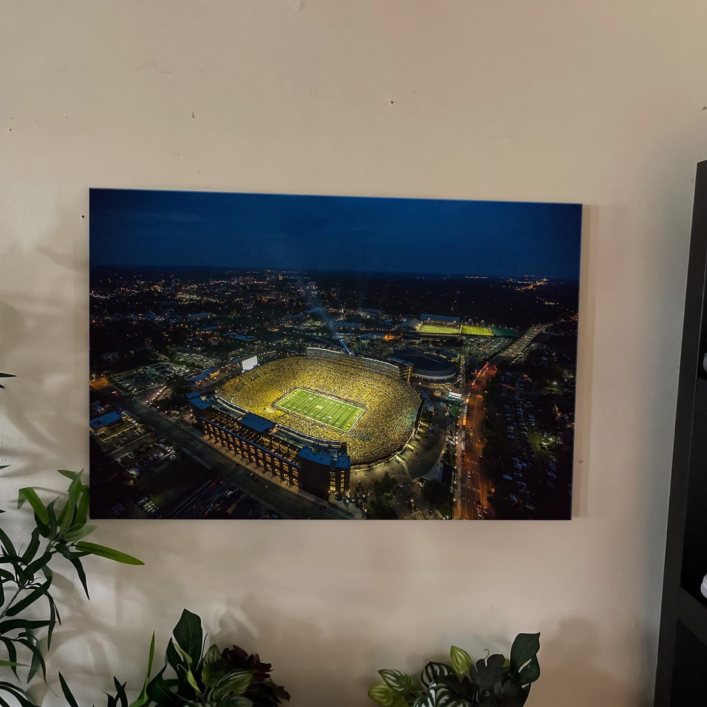 Customer photo review of Michigan Stadium, Stadium Canvas, Sport Art, Fan Gifts, Man Cave Decor, Art Print, Canvas Print Wall Art