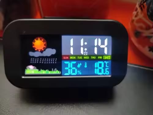 Customer photo review of Réveil à pile station météo