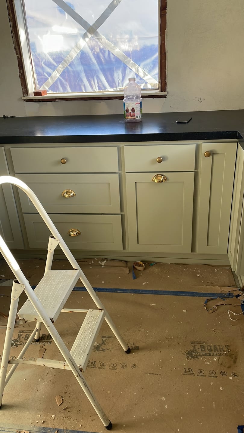 Customer photo review of Unlacquered Brass Cup Pulls