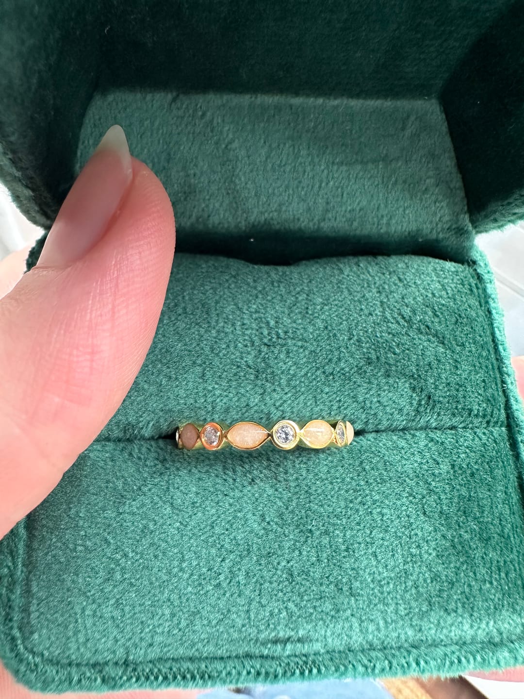 Customer photo review of Custom ring gold plated for Tallulah