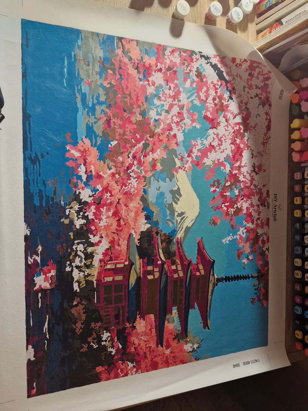 Customer photo review of Fuji blossoms | Paint by Number