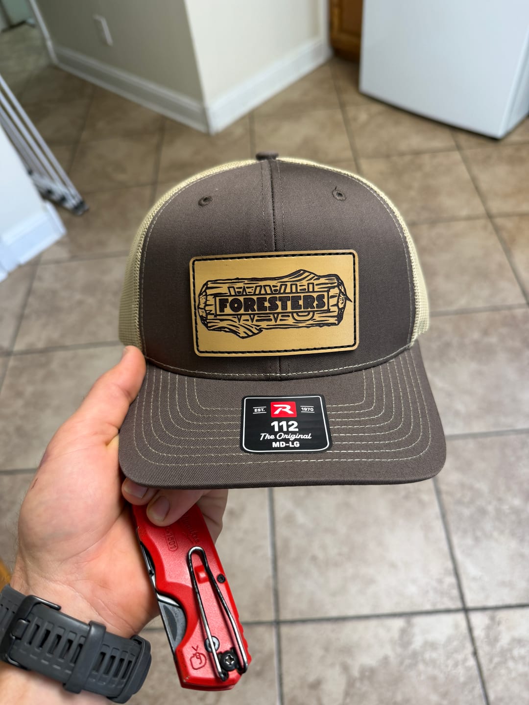Customer photo review of Richardson 112 Custom Leather Patch Hats